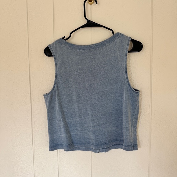Z Supply Light Blue Sleeveless Button Tank - Picture 4 of 5
